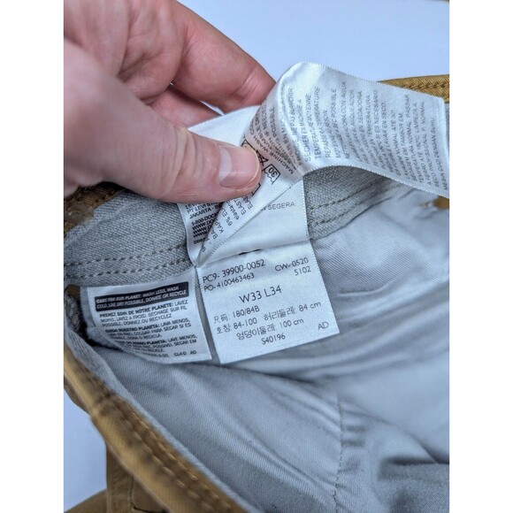 Dockers Smart 360 Flex Chino Pants 33 x 34 Brown Khaki Mens - Picture 10 of 15